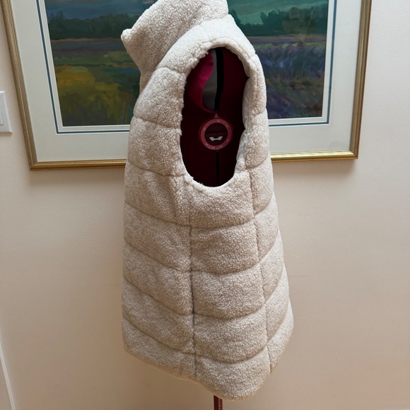 NWOT 'Save the Duck' Reversible Sleeveless White Puffer Vest 'L' - Picture 5 of 13